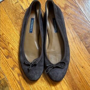 Margaux Demi Dark Brown Suede Flats